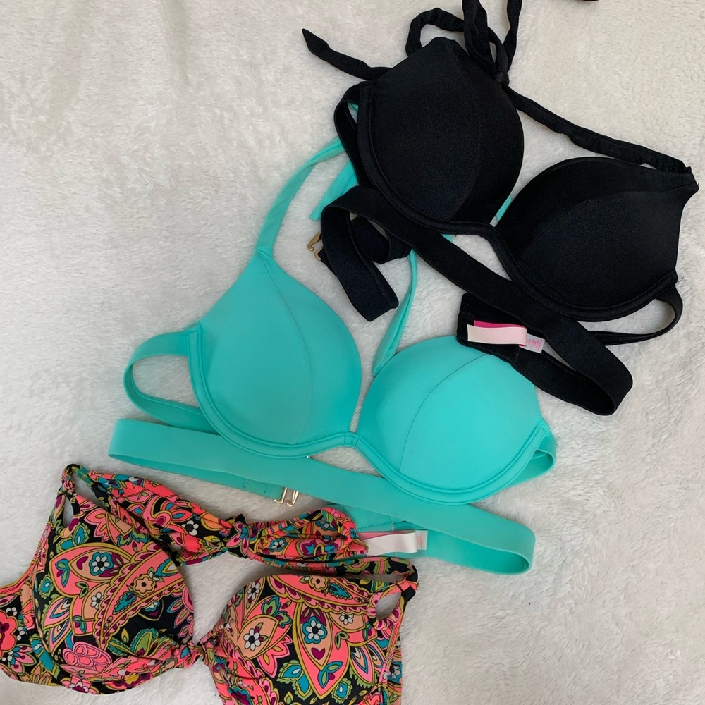 Victorias Secret Halter Push-up Swim Tops
